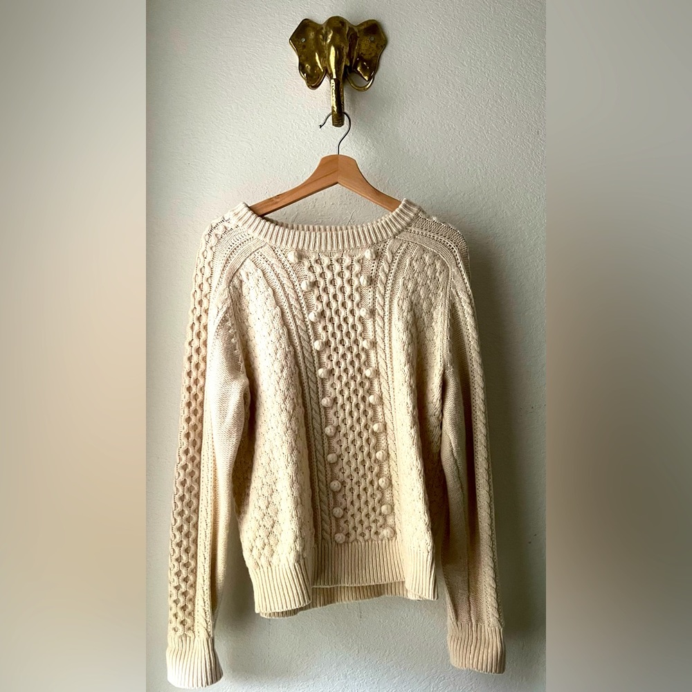 J.Crew | Cable-knit Crewneck Sweater
